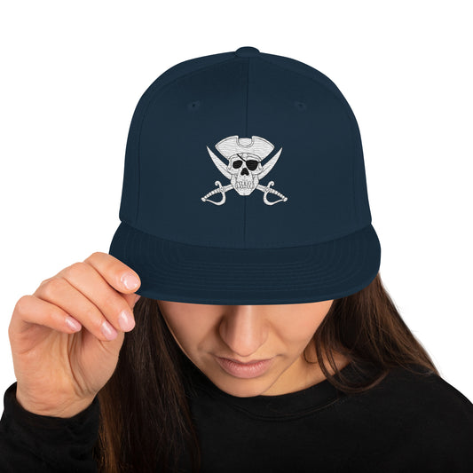 Pirate Apes- Logo Only Flat Bill Snapback Hat